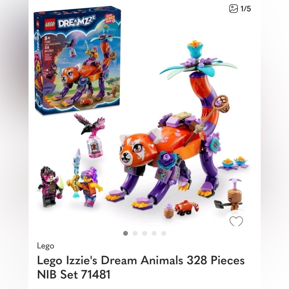 Lego Izzie's Dream Animals 328 Pieces NIB Set 71481